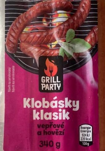 Fotografie - Klobásky klasik vepřové a hovězí Grill Party