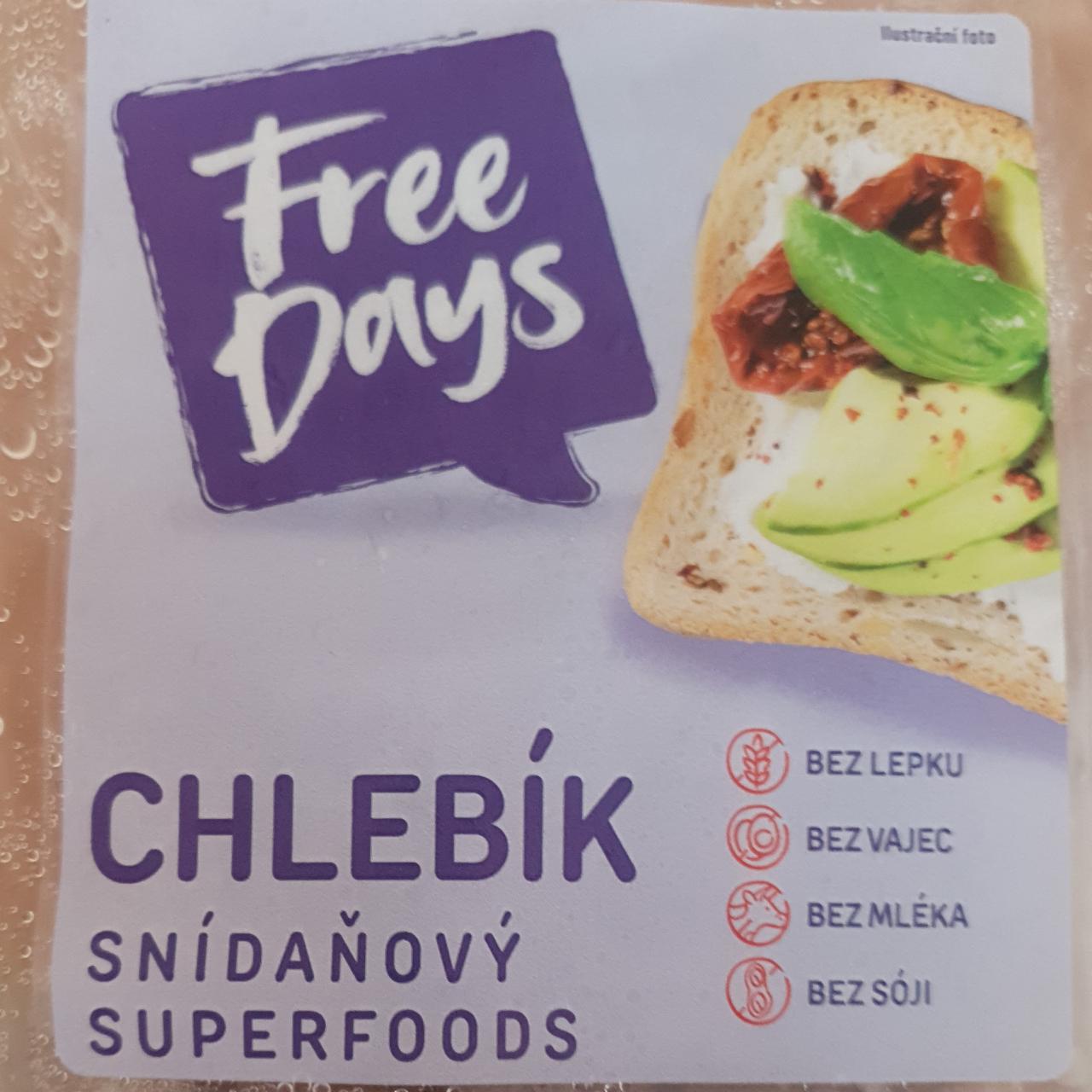 Fotografie - Chlebík snídaňový superfoods Free Days