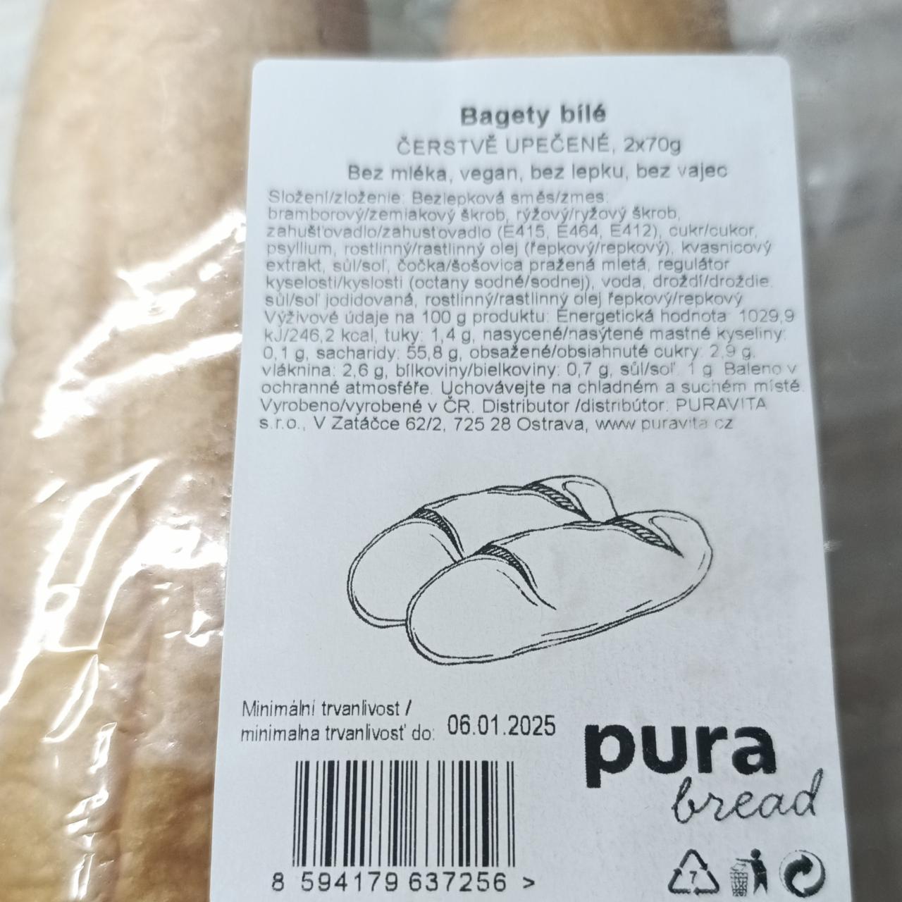 Fotografie - Bagety bílé pura bread