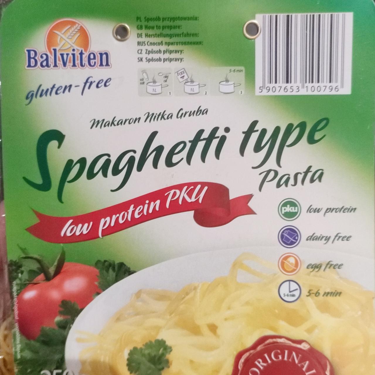 Fotografie - Spaghetti type pasta low protein pku Balviten