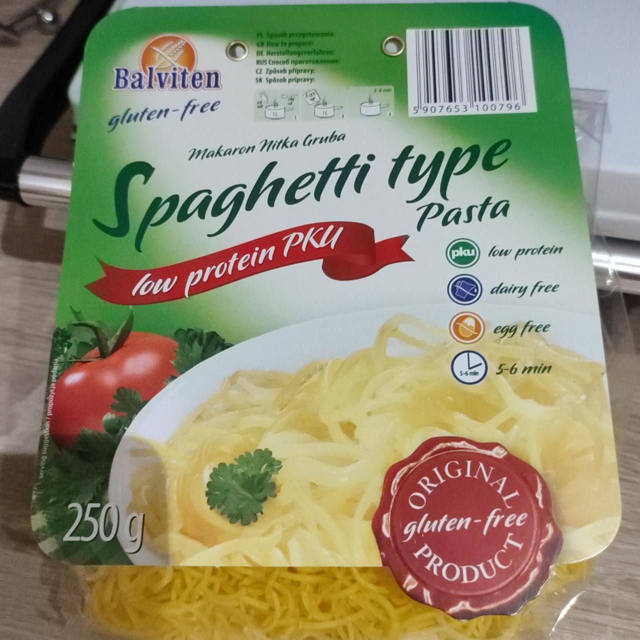 Fotografie - Spaghetti type pasta low protein pku Balviten