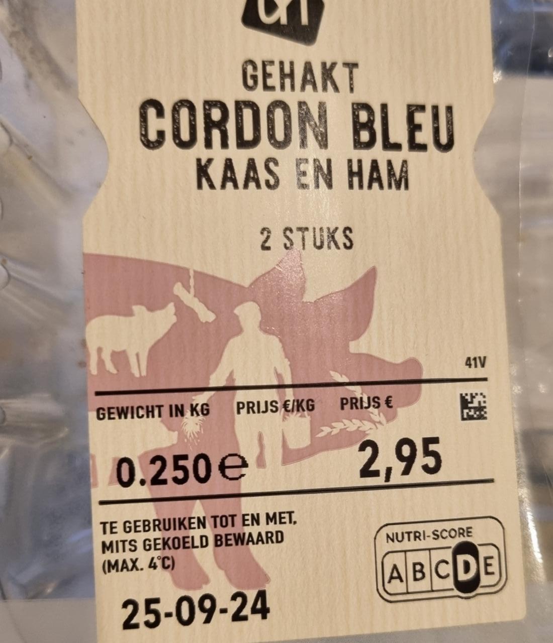 Fotografie - Gehakt cordon bleu AH