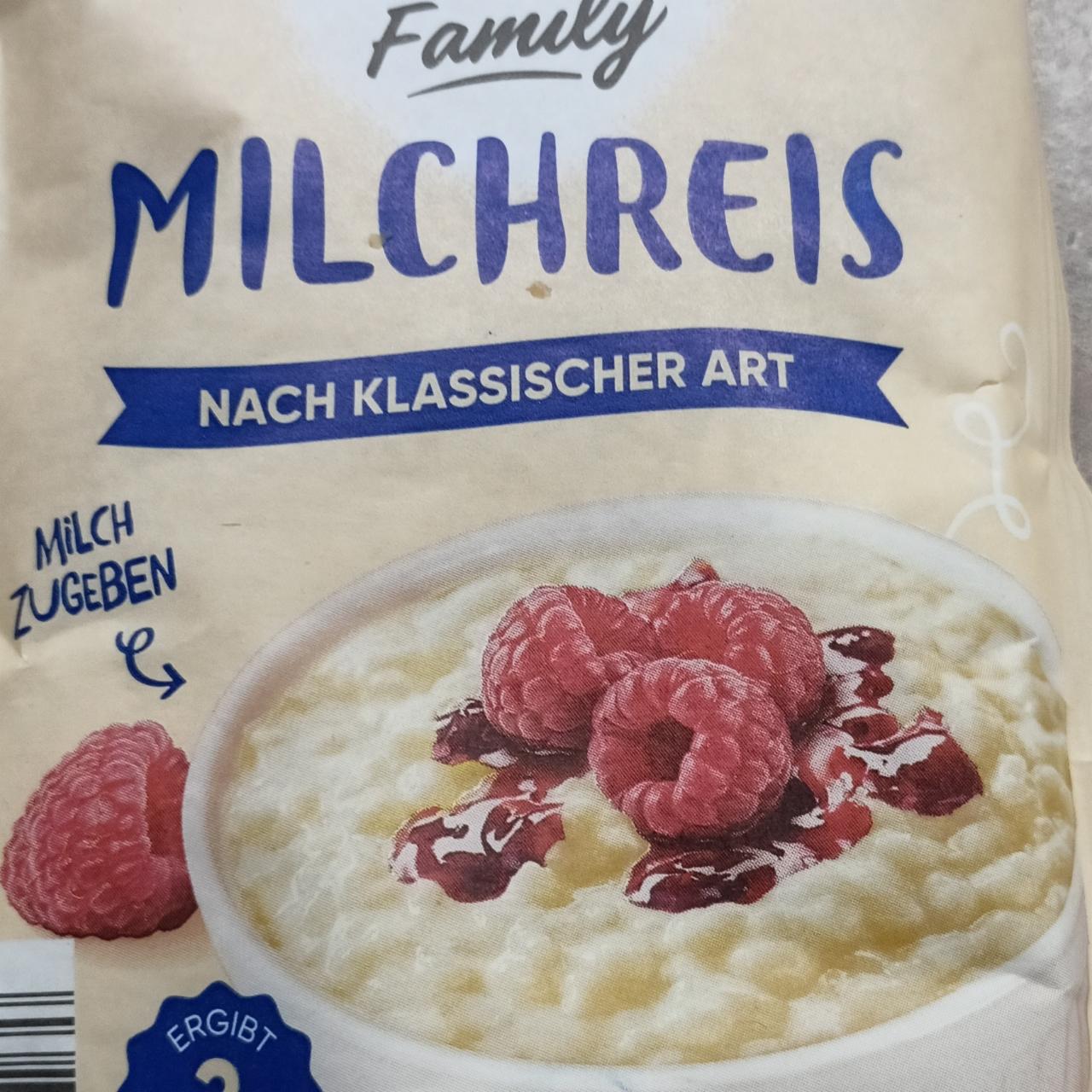 Fotografie - Milchreis nach klassischer art Back Family