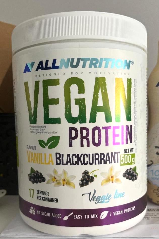 Fotografie - Vegan protein vanilla blackcurrant Allnutrition