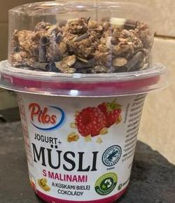 Fotografie - Jogurt müsli s malinami Pilos