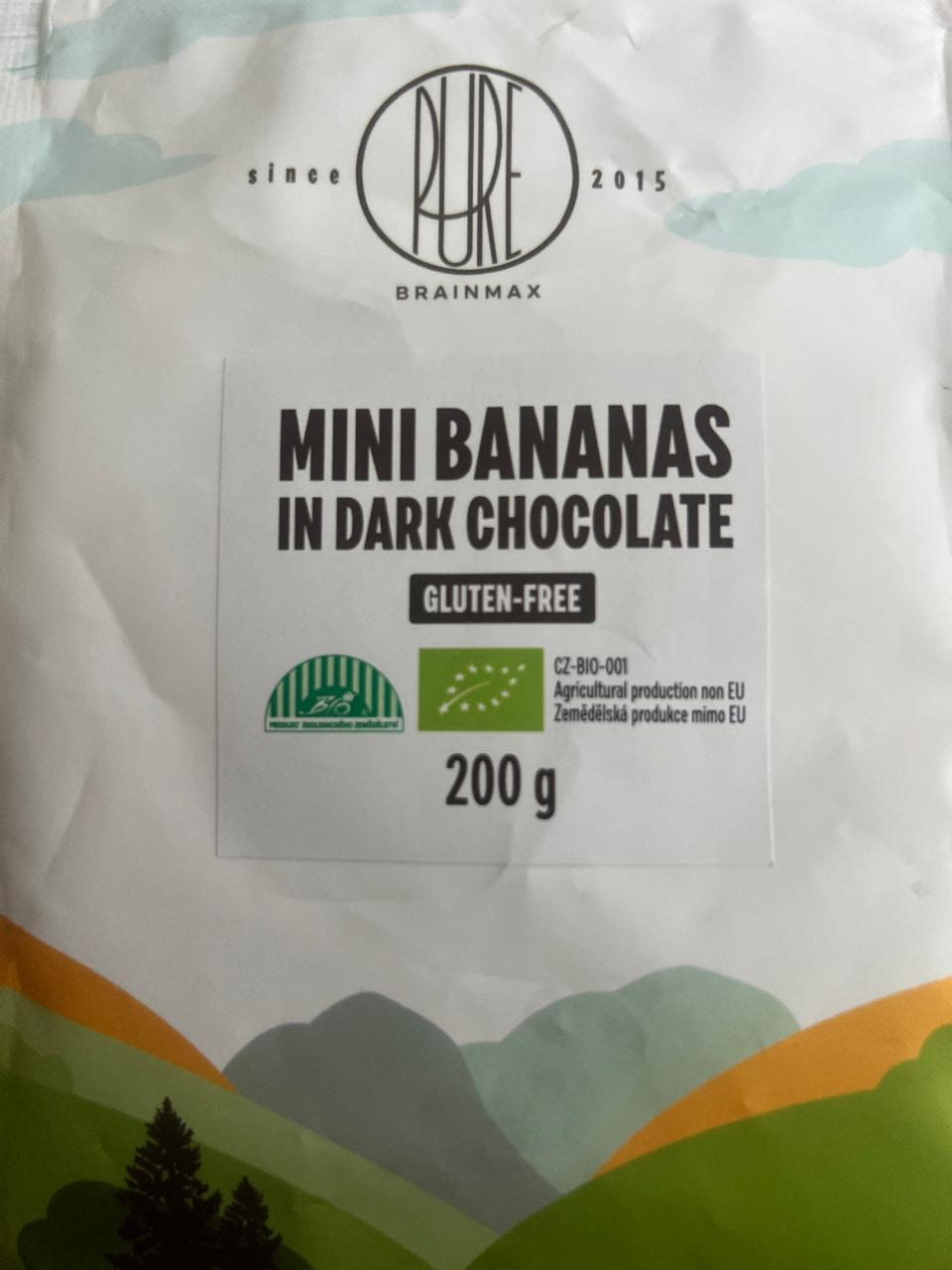 Fotografie - Mini bananas in dark chocolate BrainMax Pure