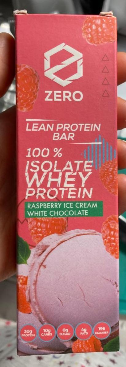 Fotografie - Lean protein bar raspberry ice cream white chocolate Zero