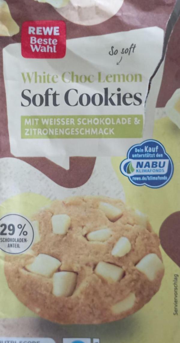 Fotografie - White choc lemon soft cookies Rewe beste wahl