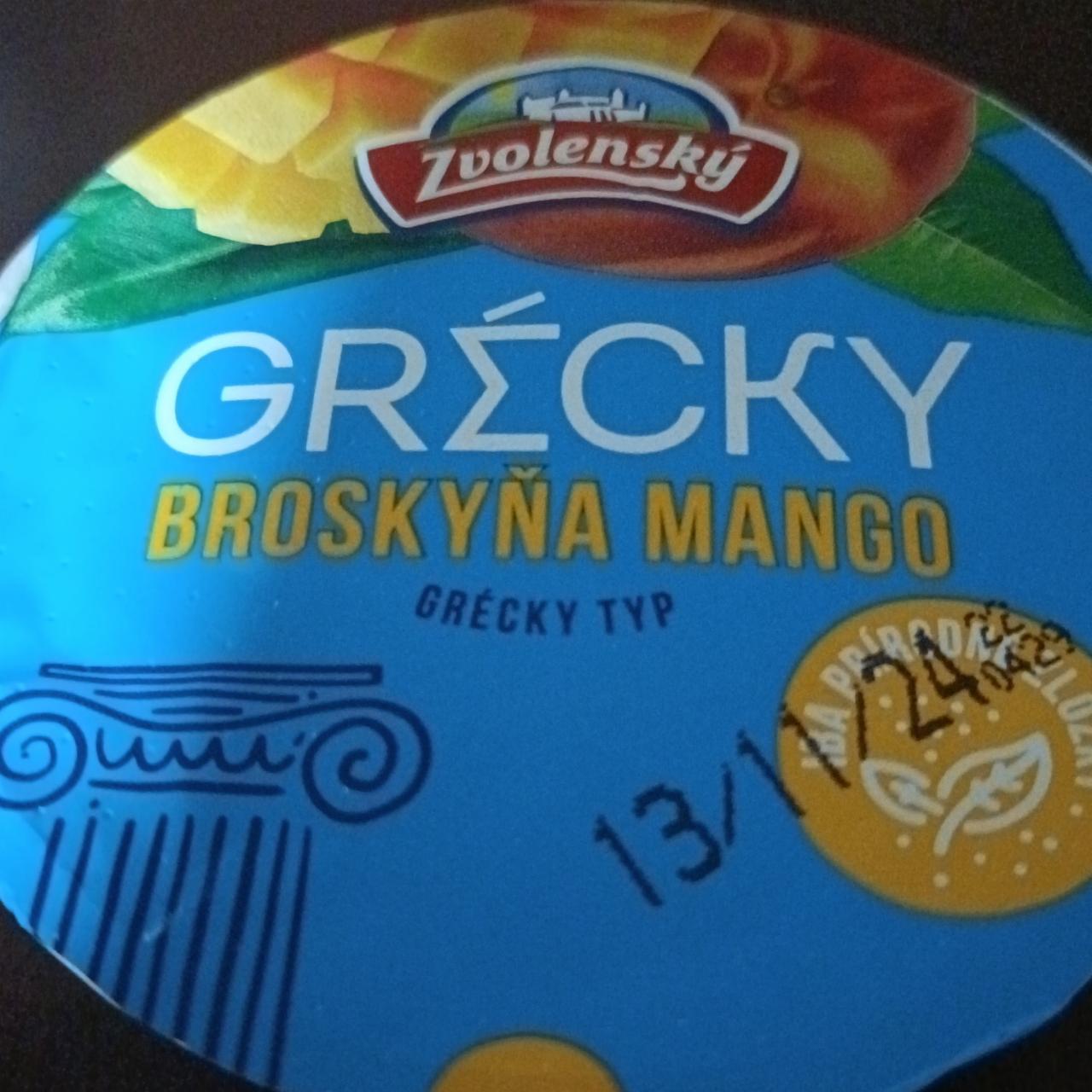 Fotografie - Grécky jogurt broskyňa mango Zvolenský