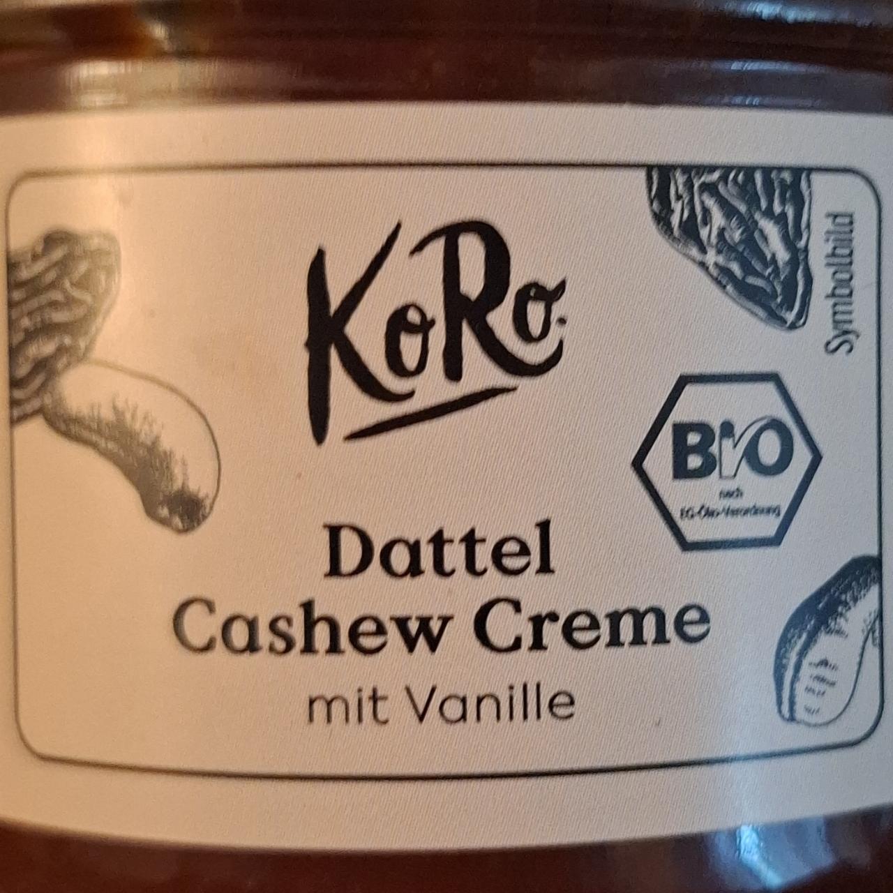 Fotografie - Dattel cashew creme mit vanille KORO