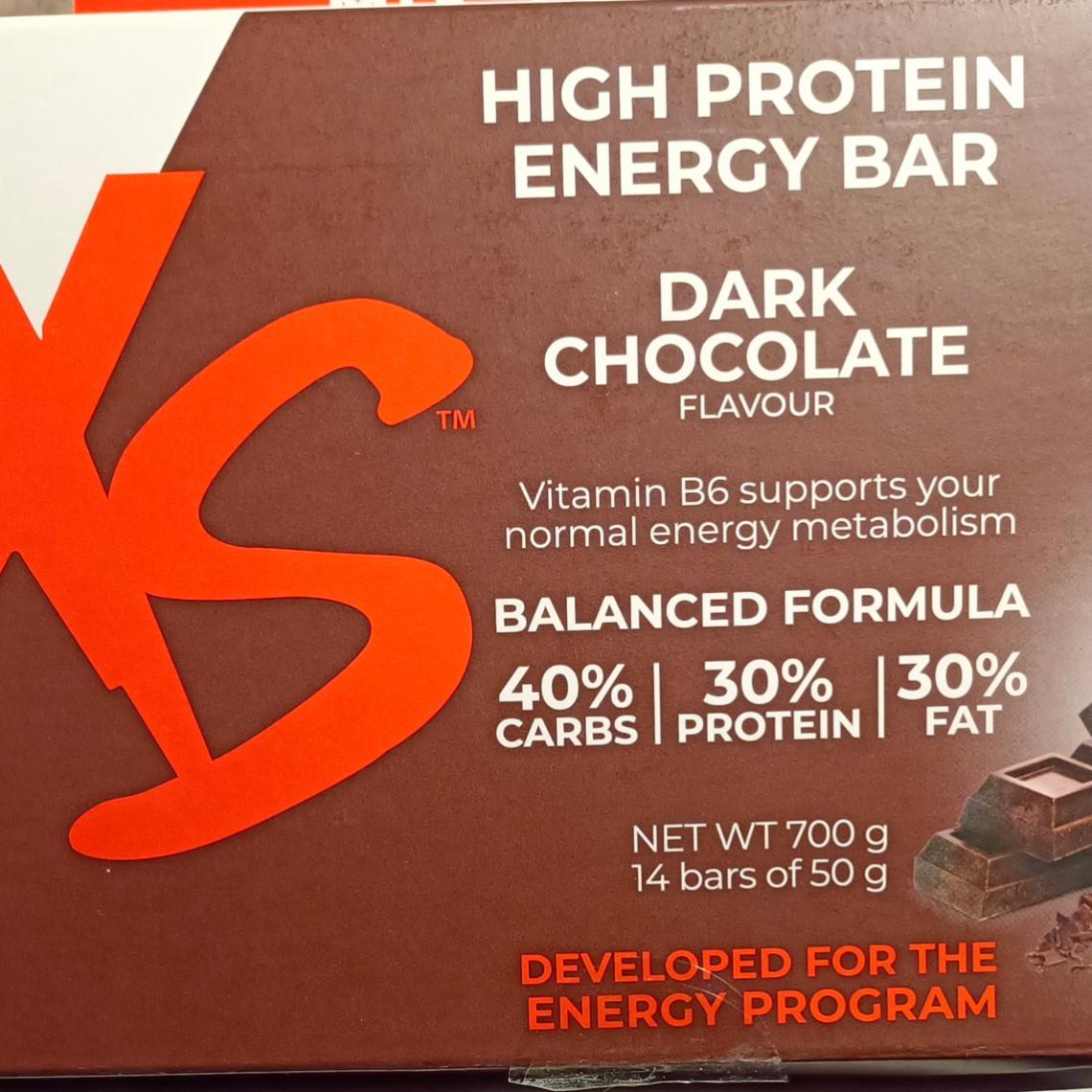 Fotografie - High protein energy bar dark chocolate flavour XS