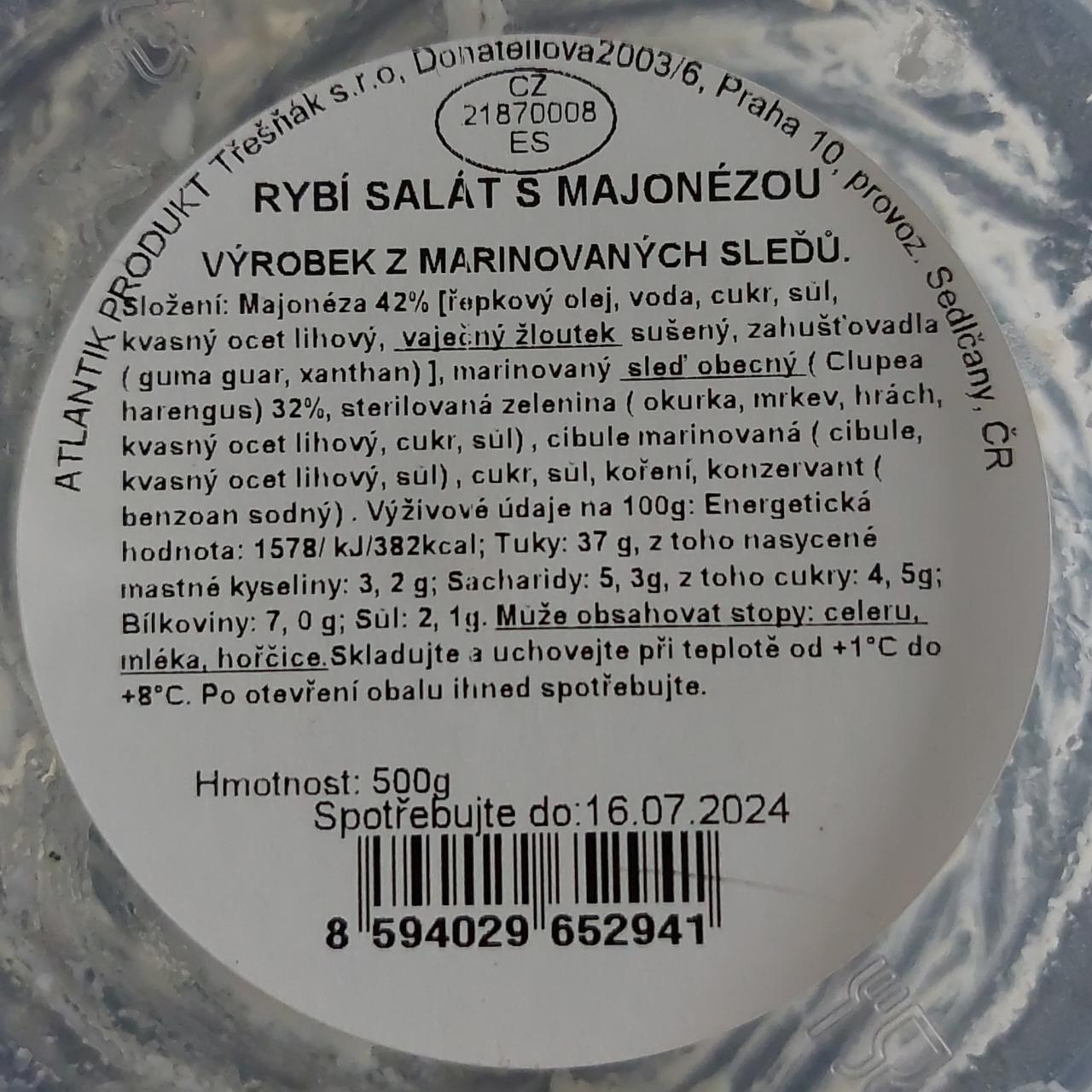 Fotografie - Rybí salát s majonézou Atlantik Produkt