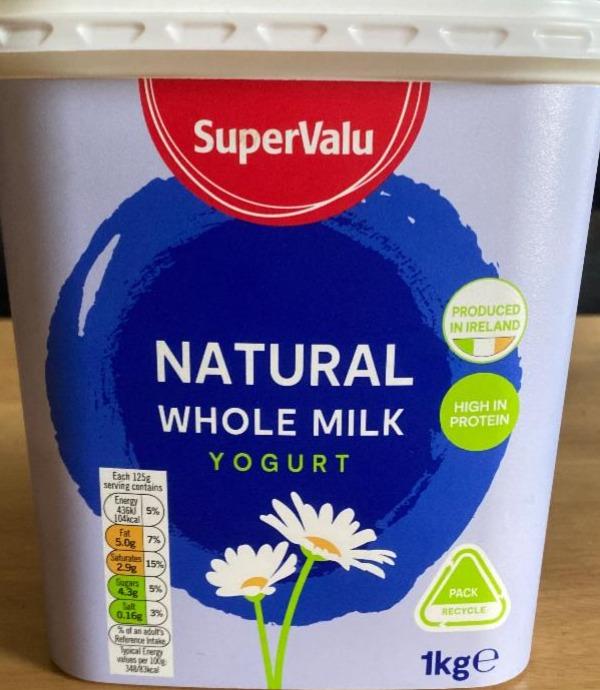 Fotografie - Natural whole milk yogurt SuperValu