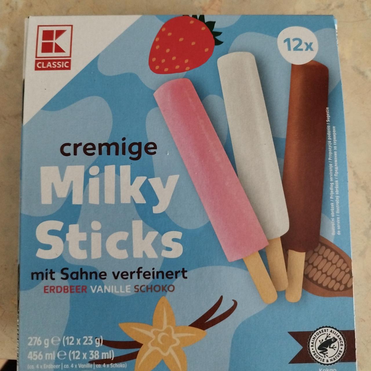 Fotografie - Cremige milky sticks schoko K-Classic