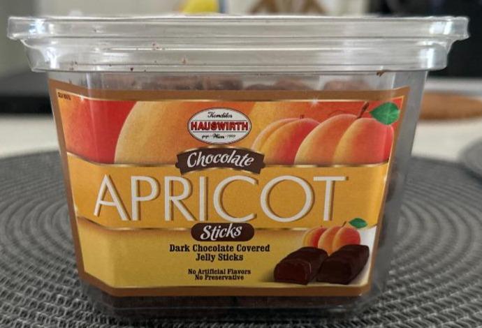 Fotografie - Chocolate apricot sticks jelly sticks Hauswirth