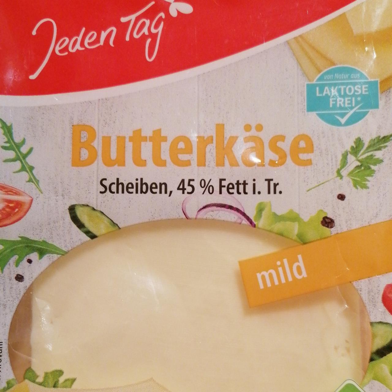 Fotografie - Butterkäse mild scheiben 45% Jeden Tag