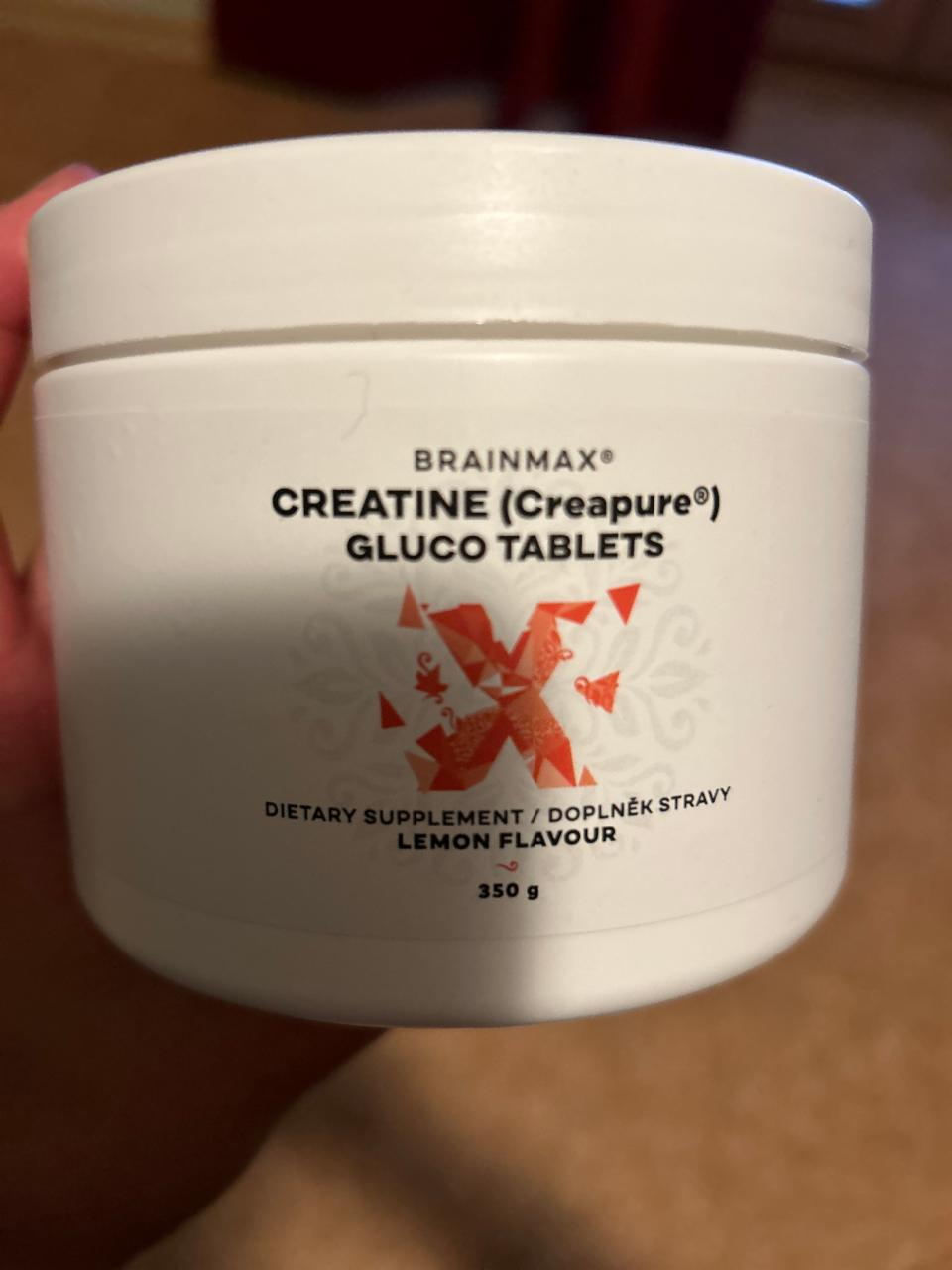 Fotografie - Creatine Creapure gluco tablets lemon flavour BrainMax