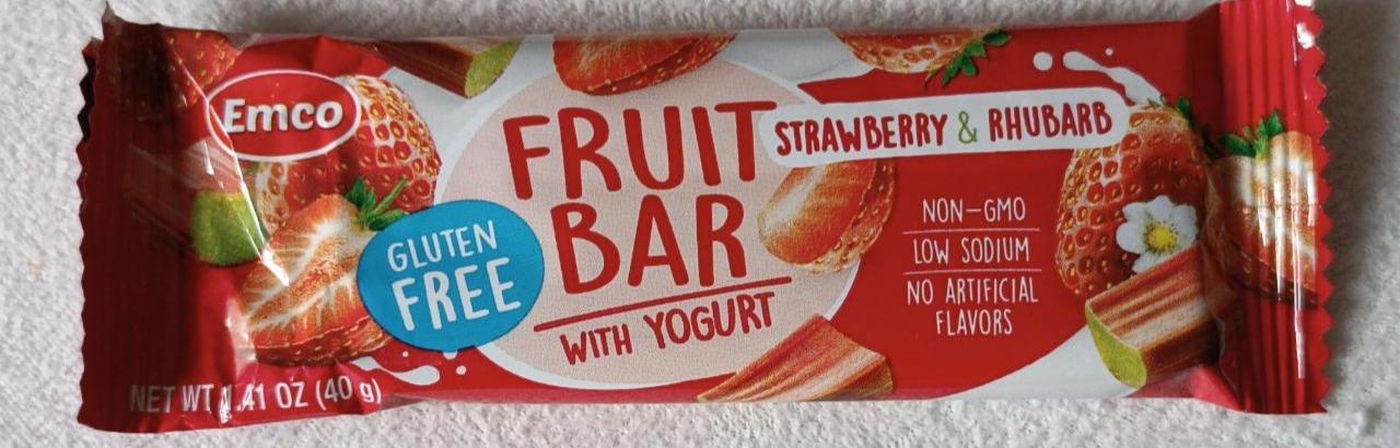 Fotografie - Fruit bar with yogurt strawberry & rhubarb Emco