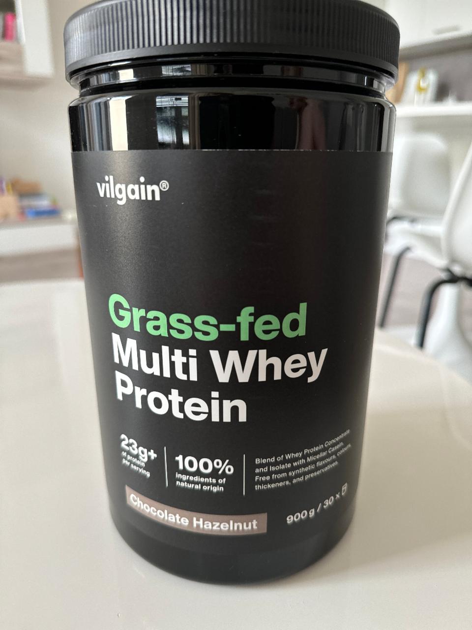 Fotografie - Grass-fed multi whey protein chocolate hazelnut Vilgain