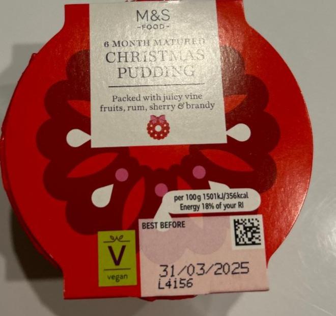 Fotografie - 6 Month matured christmas pudding M&S Food