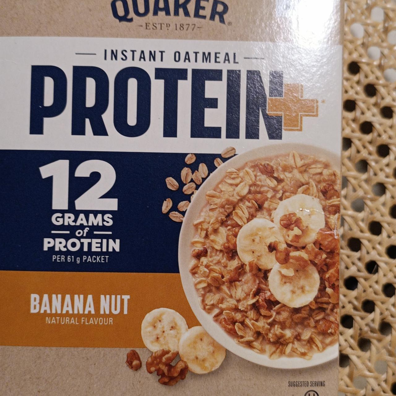 Fotografie - Instant oatmeal protein+ banana nut Quaker