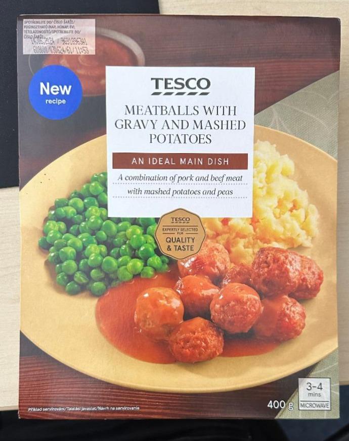 Fotografie - Meatballs with gravy and mashed potatoes Tesco