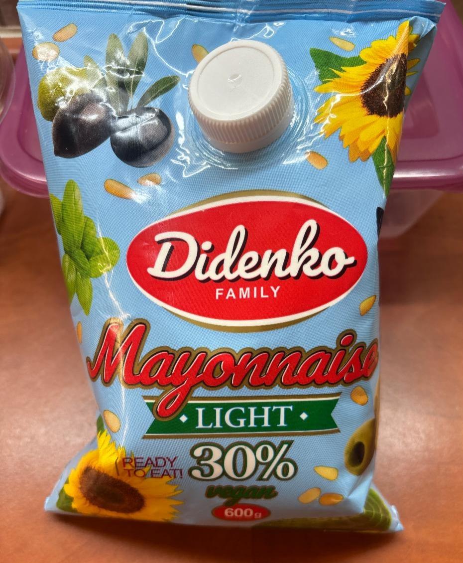 Fotografie - Mayonnaise light 30% vegan Didenko family