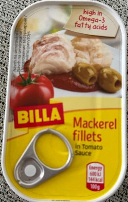 Fotografie - Mackerel fillets in tomato sauce Billa