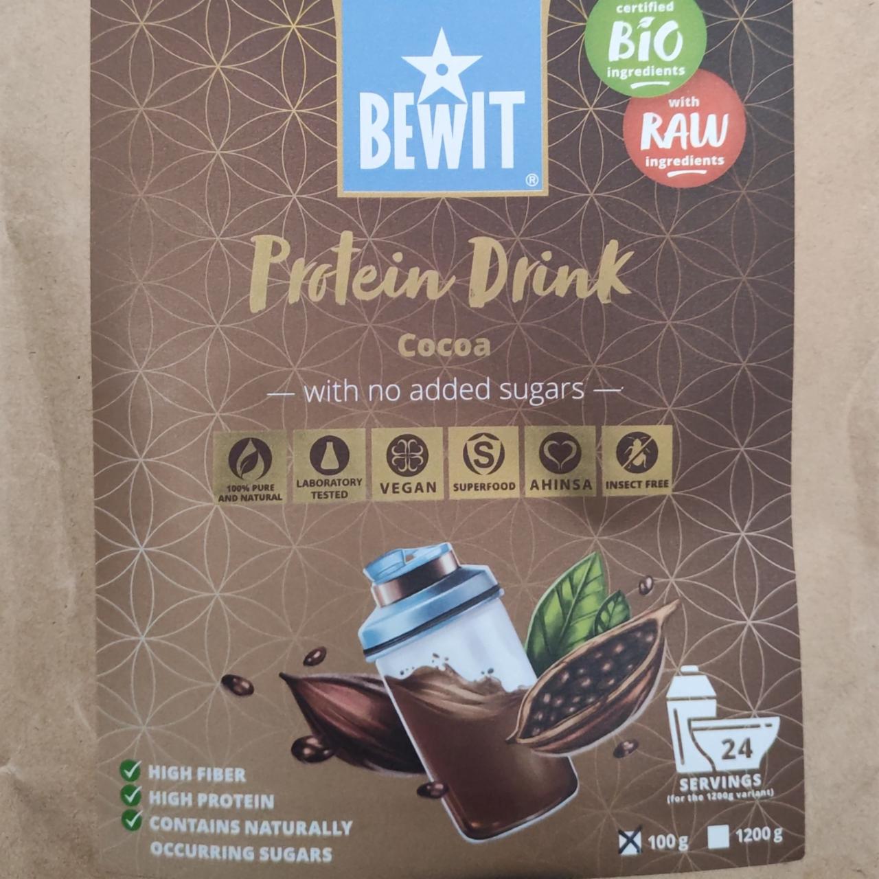 Fotografie - Protein drink cocoa with no added sugars Bewit