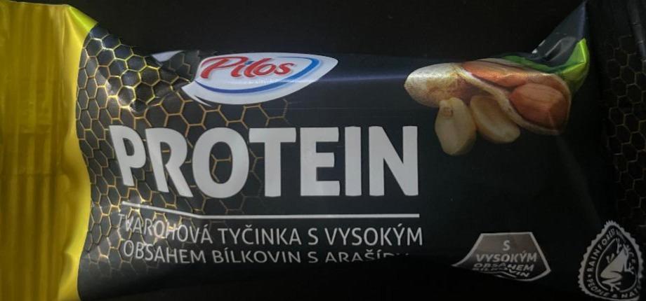 Fotografie - Protein tvarohová tyčinka s vysokým obsahem bílkovin s arašídy Pilos