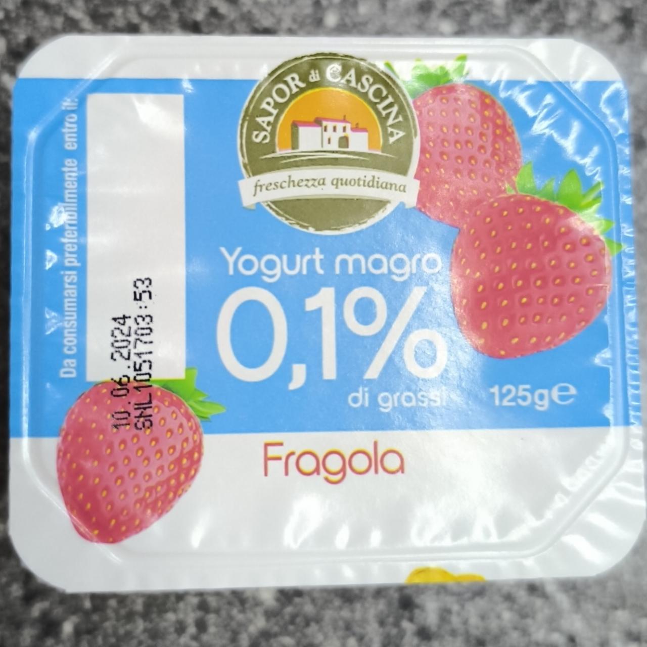 Fotografie - Yogurt magro 0,1% di grassi fragola Sapor di Cascina