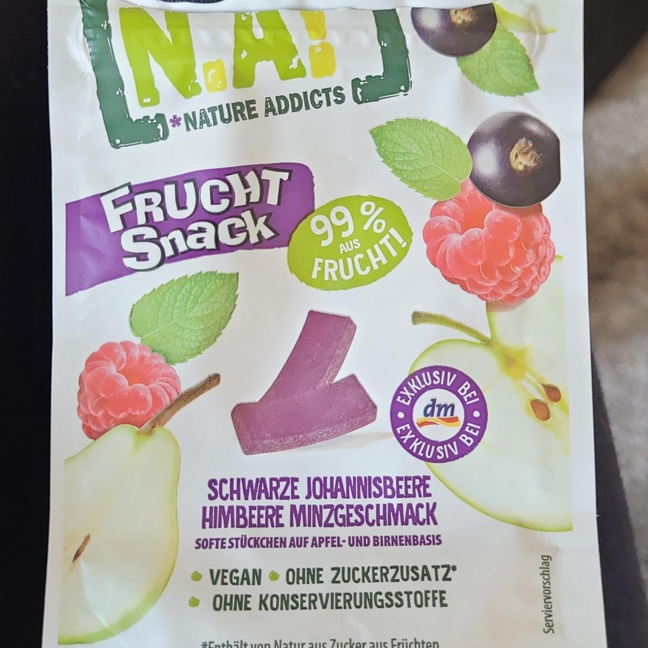 Fotografie - Fruit snack schwarze johannisbeere himbeere minzegeschmack N.A!