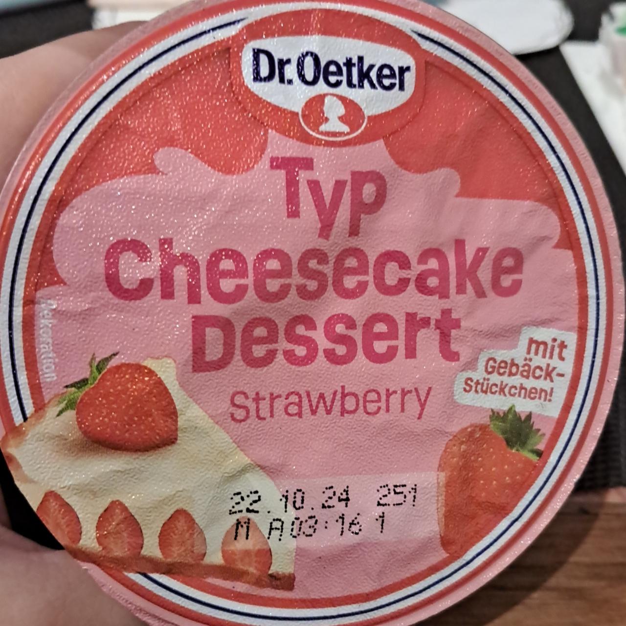 Fotografie - Typ cheesecake dessert strawberry Dr.Oetker