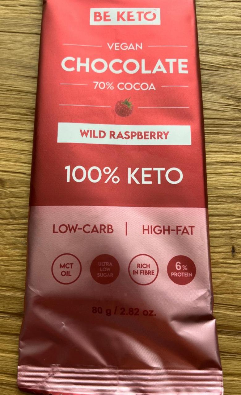 Fotografie - Chocolate 70% cocoa wild raspberry BeKeto