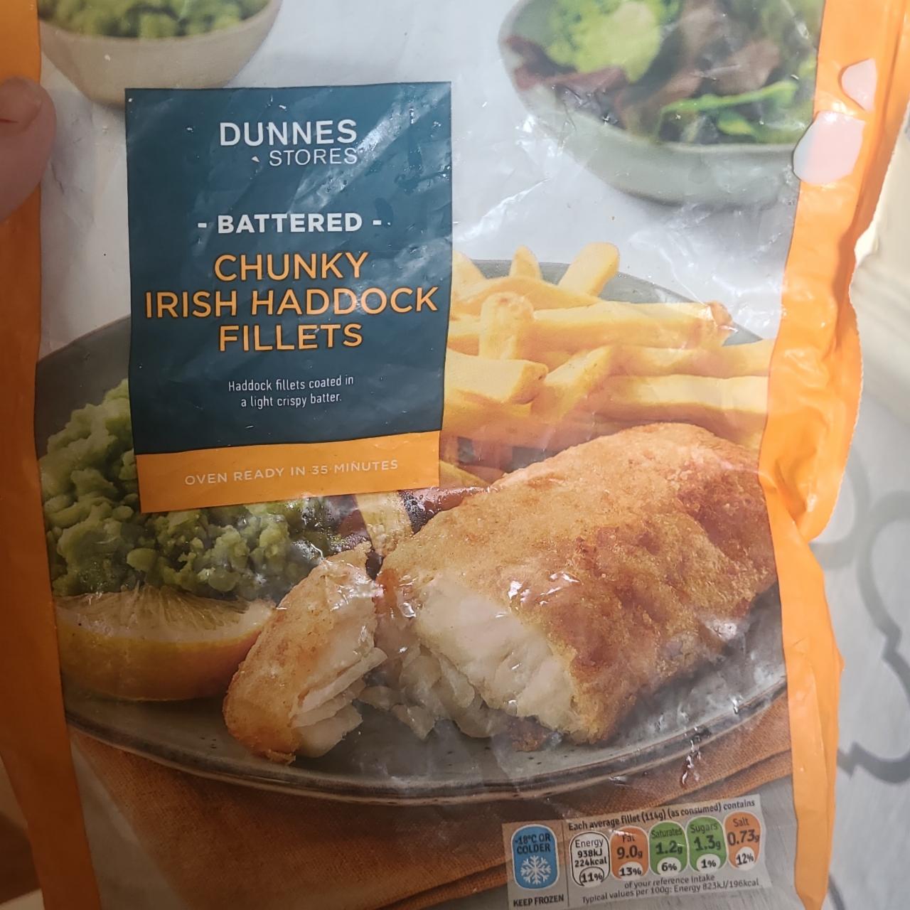 Fotografie - Battered chunky irish haddock fillets Dunnes stores