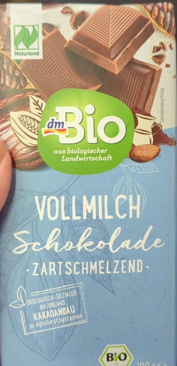 Fotografie - Vollmilch schokolade zartschmelzend dmBio