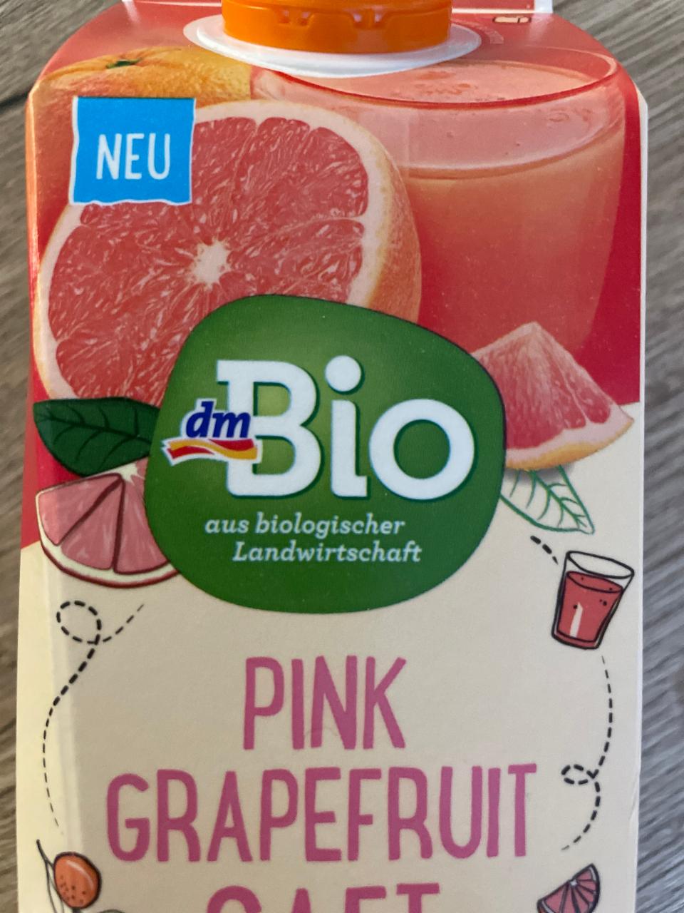 Fotografie - Pink grapefruit saft dmBio