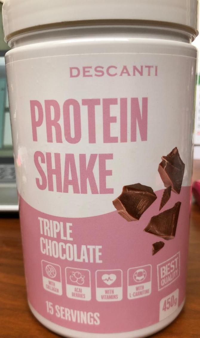 Fotografie - Protein shake triple chocolate Descanti