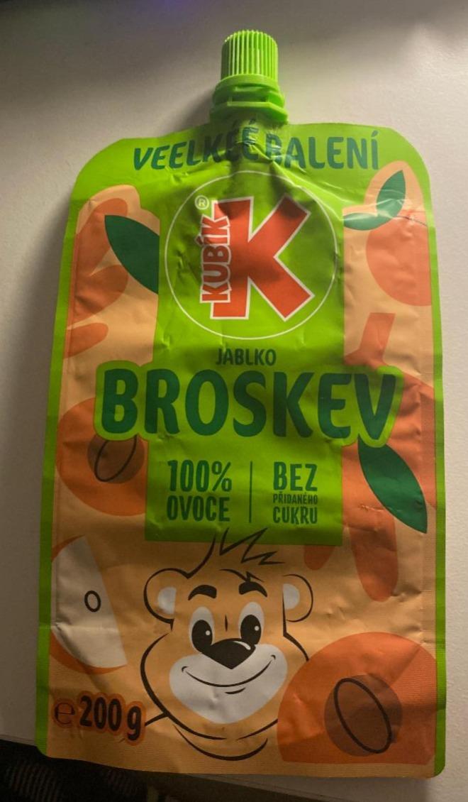 Fotografie - Jablko broskev 100% ovoce Kubík