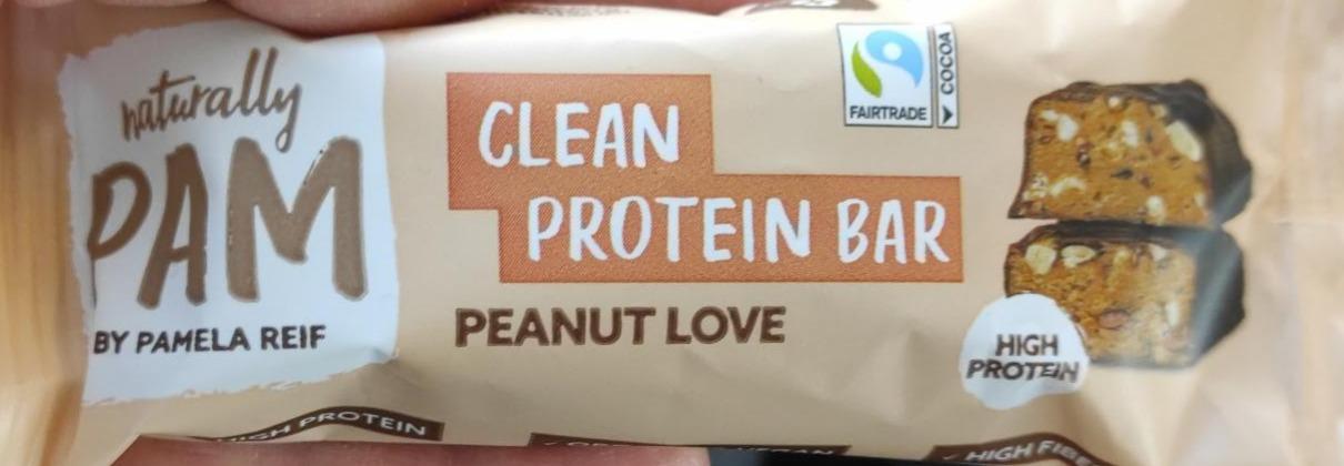 Fotografie - Clean protein bar peanut love Naturally Pam