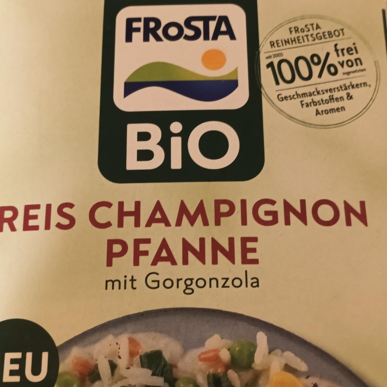 Fotografie - Bio reis champignon pfanne mit Gorgonzola