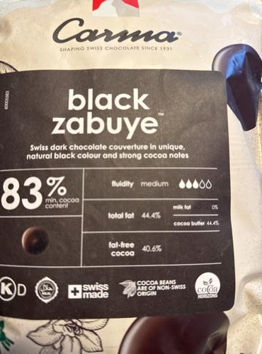 Fotografie - Black zabuye 83% cocoa Carma