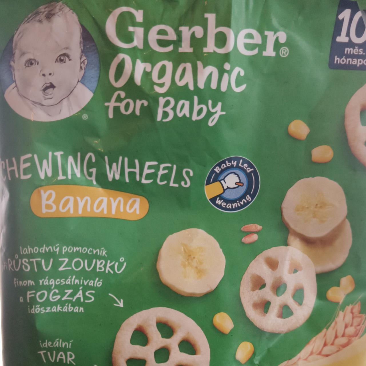 Fotografie - Organic for baby chewing wheels banana Gerber