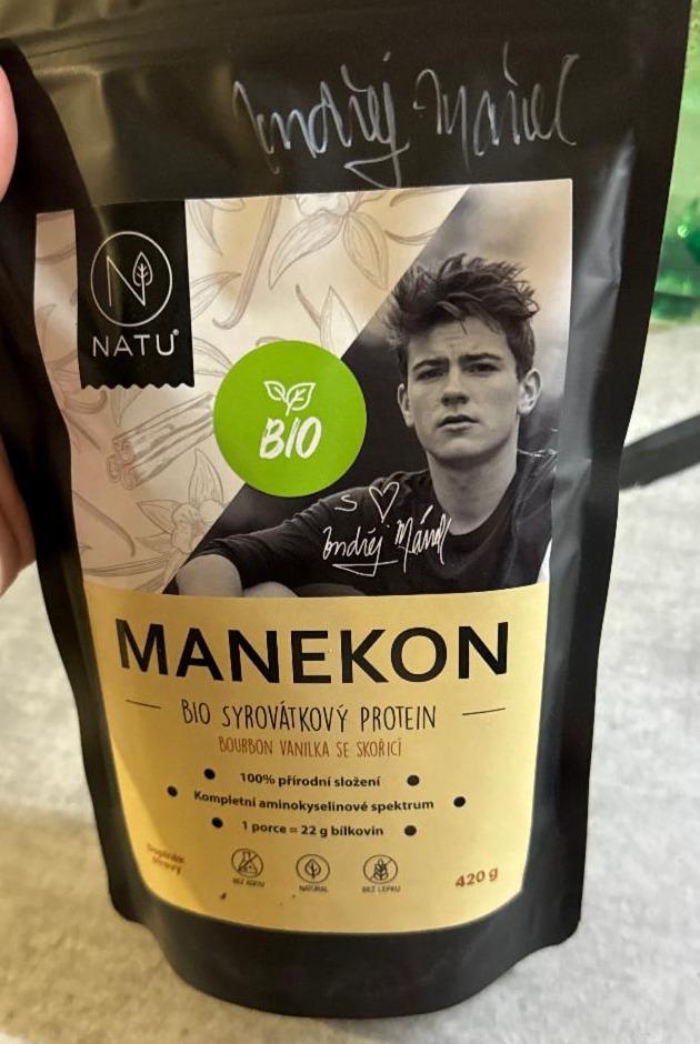 Fotografie - Manekon bio syrovátkový protein bourbon vanilka se skořicí Natu
