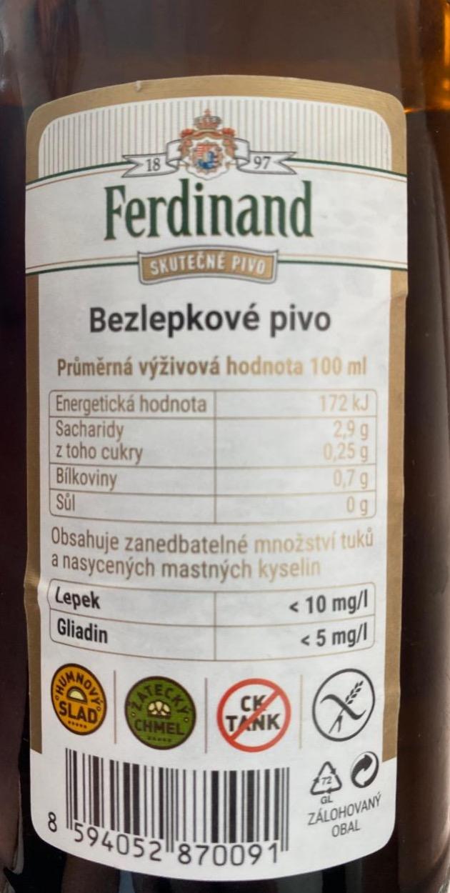 Fotografie - Světlý ležák Premium 12° bezlepkové pivo Ferdinand