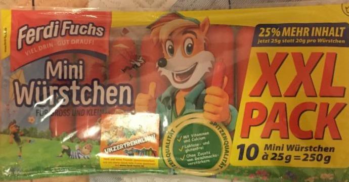 mini Würstchen Fuchs nutriční Ferdi XXLPACK kalorie, hodnoty kJ - a
