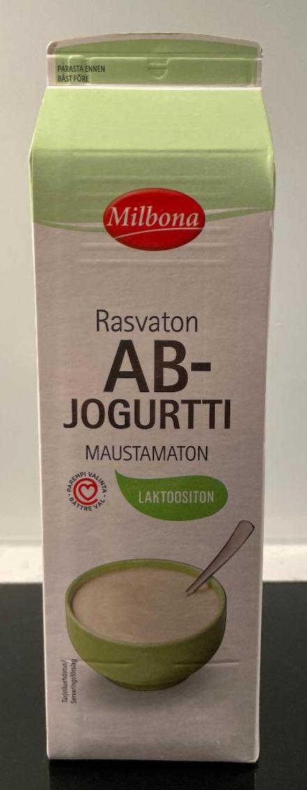 Fotografie - Rasvaton AB-jogurtti maustamaton laktoositon Milbona