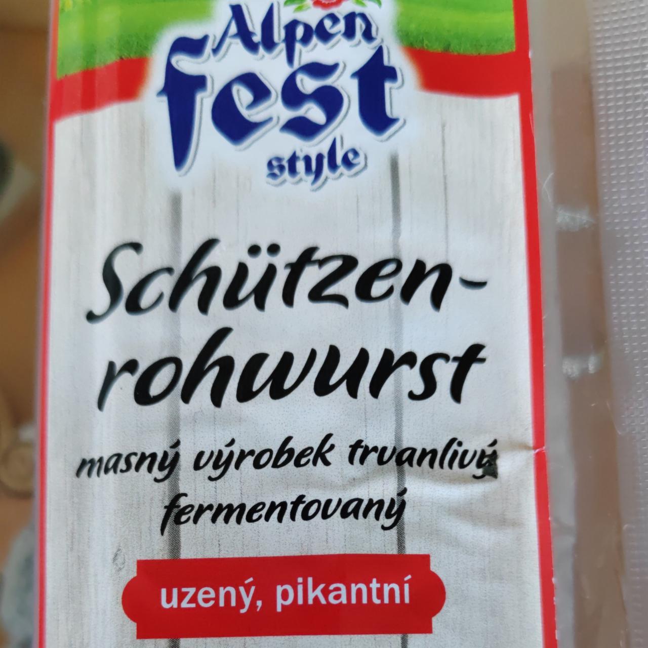 Fotografie - Schützen-rohwurst uzený, pikantní Alpen fest style