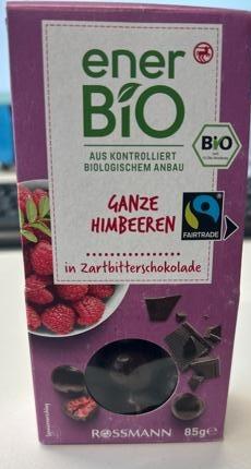 Fotografie - Ganze himbeeren in zartbitterschokolade EnerBio