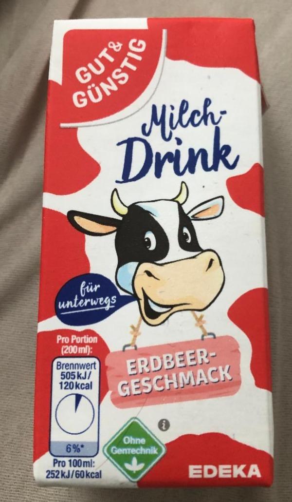 Fotografie - Milch-Drink Erdbeer-Geschmack Gut&Günstig